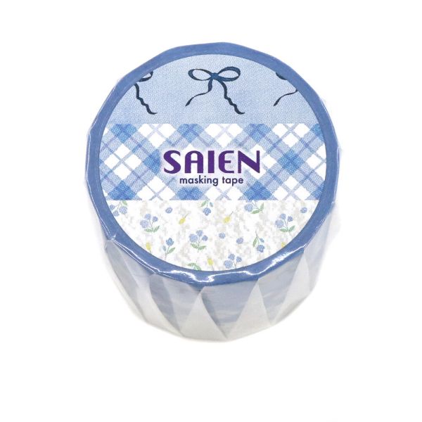マスキングテープ 空色リボン 3柄(各別柄) 15mm×7m巻