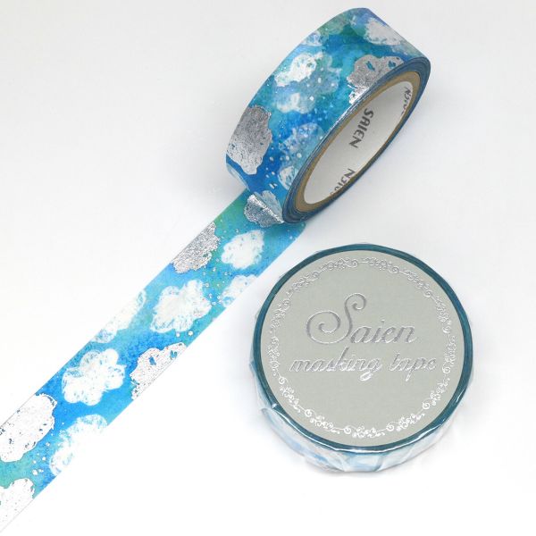 マスキングテープ 鰯雲 銀箔/15mm×7m巻 幅15mm