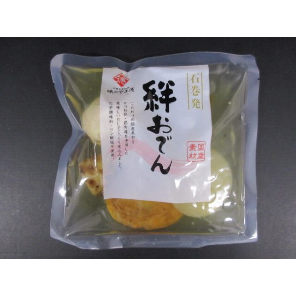 　ギフトサービスについて具材6種すべて国産。焼ちくわ、野菜揚にはリン酸塩も不使用。九州の老舗・だし屋と共同開発した化学調味料無添加のこだわりのダシでじっくり仕上げました。具だくさんのスープとしても最適。温めるだけの簡単調理。■ブランド名: 山徳平塚水産■内容量: 内容量:400g(固形量180g)商品サイズ:180mm×180mm×40mm 重量400g■原材料:スープ(食塩、砂糖、小麦醗酵調味料、醤油、酵母エキス、煮干エキス、米醗酵調味料、かつお節エキス、昆布エキス、醸造酢)、大根、卵、こんにゃく、野菜揚、焼ちくわ、結び昆布、水酸化カルシウム■規格補足:アレルゲン物質:小麦・大豆・卵栄養成分(1袋400g当り)エネルギー:162kcalたんぱく質:11.8g脂質:6.8g炭水化物:15.9g食塩相当量:3.7g■保存方法:常温商品特徴一覧冬、絆、おでん、山、6634B-05B2、山徳平塚水産、食品・菓子・飲料・酒 → 食品 → その他、4903072200148、通信販売、通販、販売、買う、購入、お店、売っている、ショッピング【絆おでん 単品】広告文責(有)イースクエアTEL:0120-532-772具材6種すべて国産。焼ちくわ、野菜揚にはリン酸塩も不使用。九州の老舗・だし屋と共同開発した化学調味料無添加のこだわりのダシでじっくり仕上げました。具だくさんのスープとしても最適。温めるだけの簡単調理。■ブランド名: 山徳平塚水産■内容量: 内容量:400g(固形量180g)商品サイズ:180mm×180mm×40mm 重量400g■原材料:スープ(食塩、砂糖、小麦醗酵調味料、醤油、酵母エキス、煮干エキス、米醗酵調味料、かつお節エキス、昆布エキス、醸造酢)、大根、卵、こんにゃく、野菜揚、焼ちくわ、結び昆布、水酸化カルシウム■規格補足:アレルゲン物質:小麦・大豆・卵栄養成分(1袋400g当り)エネルギー:162kcalたんぱく質:11.8g脂質:6.8g炭水化物:15.9g食塩相当量:3.7g■保存方法:常温※お客さま都合による、ご注文後の[キャンセル][変更][返品][交換]はお受けできませんのでご注意下さいませ。※当店では、すべての商品で在庫を持っておりません。記載の納期を必ずご確認ください。※ご注文いただいた場合でもメーカーの[在庫切れ][欠品][廃盤]などの理由で、[記載の納期より発送が遅れる][発送できない]場合がございます。その際は、当店よりご連絡させていただきます。あらかじめご了承ください。※リニューアル等により パッケージ、仕様、セット内容 が変更になる場合がございます。予めご了承下さい。こちらの商品は【お取り寄せ(14営業日以内に発送予定)】となります。あらかじめご了承くださいませ。