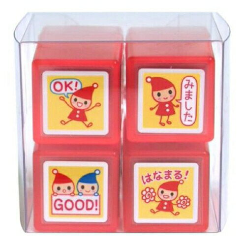 [こどものかお] スタンプ ミニ浸透印4Pセット 0540-005 [キャンセル・変更・返品不可]