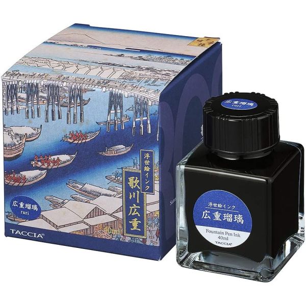 [ナカバヤシ] TACCIA 万年筆用 浮世絵インク/歌川広重 40ml 広重瑠璃 TFPI-WD42-10 [キャンセル・変更・返品不可]