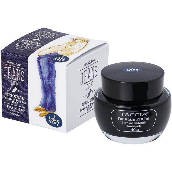 [ナカバヤシ] TACCIA 万年筆用インク(水性染料) すなおいろ・ジーンズインク 40ml ダークネイビー TFPI-WD401-2 [キャンセル・変更・返品不可]