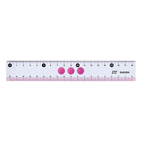 [サクラクレパス] 小学生文具 直線定規18cm ピンク Gジヨウギ18#20 [キャンセル・変更・返品不可]