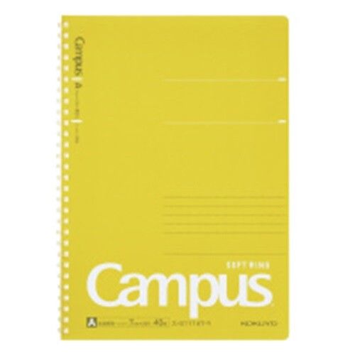 [コクヨ] キャンパス ソフトリング 普通横罫(ドット入り) 6号(セミB5) イエロー ス-S111AT-Y [キャンセル・変更・返品不可]