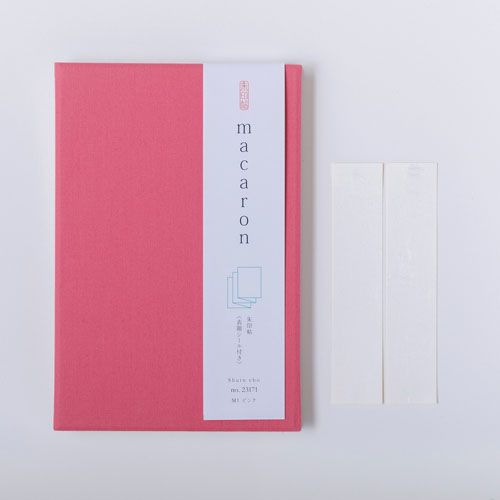 [尚雅堂] 布貼朱印帖 macaron M1 ピンク 23171 [キャンセル・変更・返品不可]