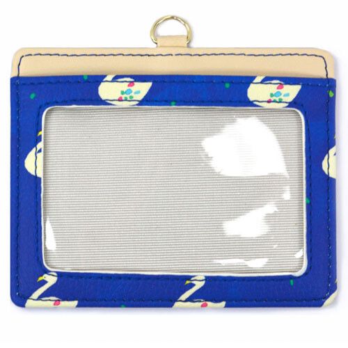 [ディバージョン] naosudou IDカードホルダー スワンとまるい花 ブルー NSF-50 [キャンセル・変更・返..