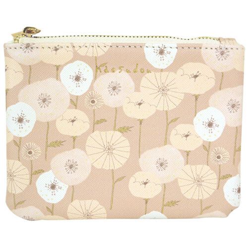 [ディバージョン] naosudou ミニフラットポーチ flowers ホワイト NSF-170 [キャンセル・変更・返品不可]