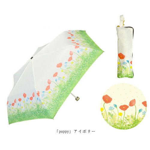 [ディバージョン] naosudou 折りたたみ傘 poppy アイボリー UMB-92 [キャンセル・変更・返品不可]