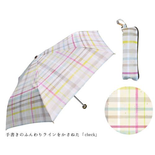 [ディバージョン] naosudou 折りたたみ傘 check グレー UMB-38 [キャンセル・変更・返品不可]