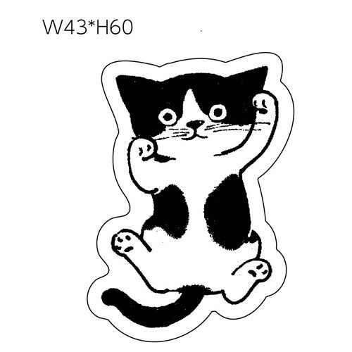 [コンサイス] 神保町にゃんこ堂 ダイカットステッカー カミムラアキコ くりねこB [キャンセル・変更・..
