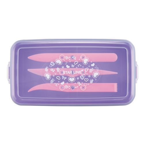 [クツワ] 学校ねんどケース パープル ST108PU