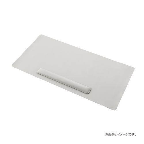 [ナカバヤシ] Digio/デジオ PUレザー リストレスト付き デスクマット グレー MUP-937GY [キャンセル・..