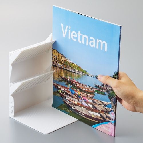 [リヒトラブ] 1冊でも倒れないブックスタンド A4 ホワイト A-3577-0 [キャンセル・変更・返品不可] [2]