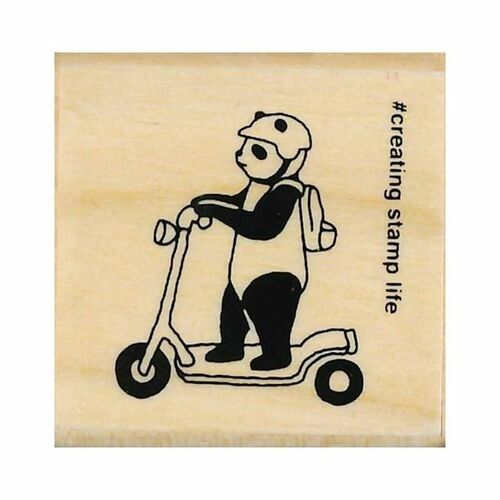 [こどものかお] N アイラブスタンプ キックボードパンダ 1533-023 [キャンセル・変更・返品不可]