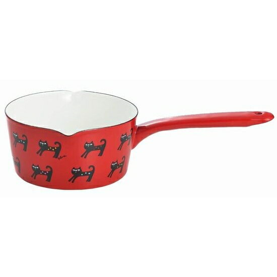 プルーン(plune) IHホーロー製ミルクパン15cm カラフルキャット YJM-200 日本製 [キャンセル・変更・返..