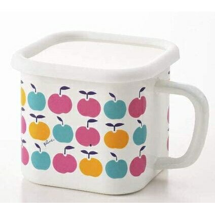 プルーン(plune) ホーロー製マルチスクエアポット りんごたち YJ-816 日本製 [キャンセル・変更・返品不可]