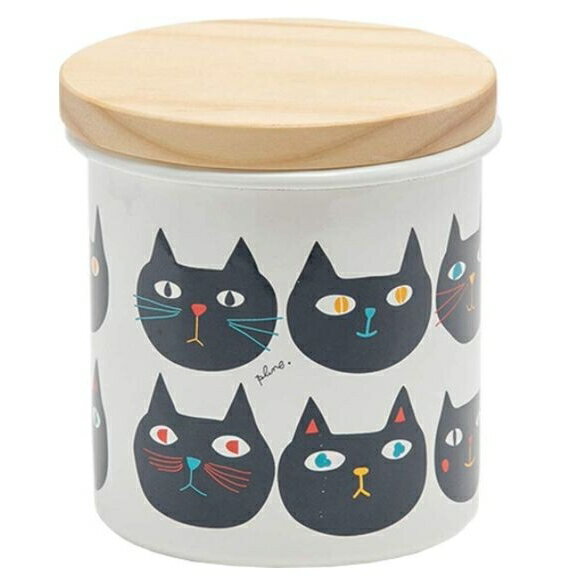 プルーン(plune) ホーロー製キャニスター350ml ミミココモモ CA-304 日本製 [キャンセル・変更・返品不可]