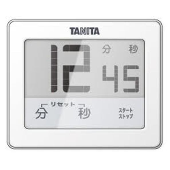 [タニタ] 防水タッチパネルタイマー ホワイト TD-414WH [キャンセル・変更・返品不可]