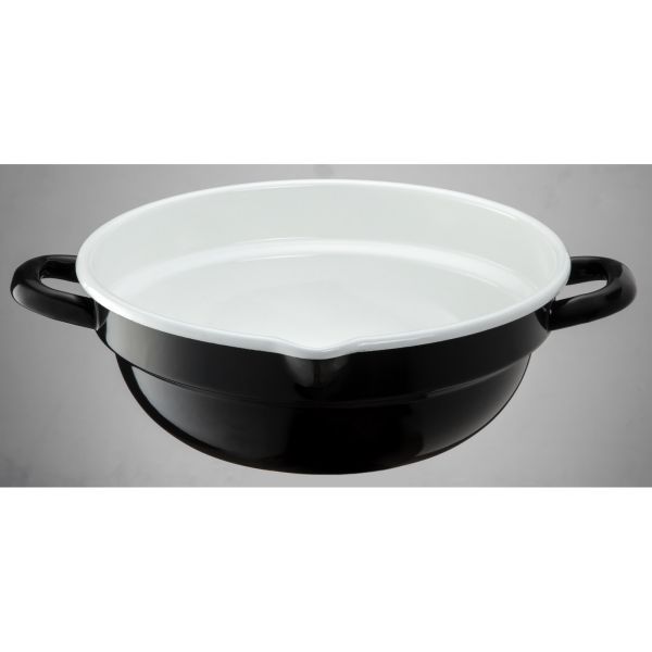 高木金属 ホーロー天ぷら鍋 24cm TH-24BW [キャンセル・変更・返品不可]