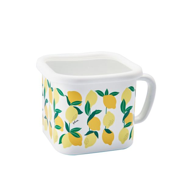 プルーン(plune) ホーロー製マルチスクエアポット レモン YJ-825 日本製 [キャンセル・変更・返品不可]