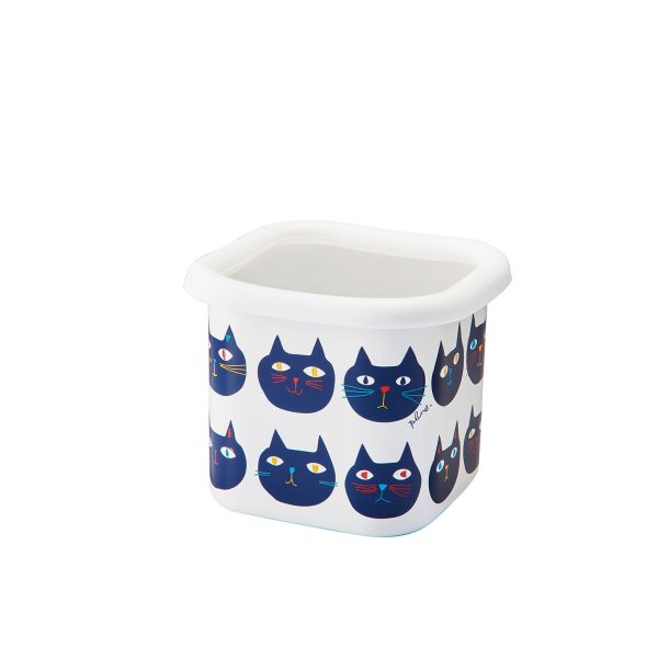 プルーン(plune) ホーローキューブストッカーS ミミココモモ PCS-302 日本製 [キャンセル・変更・返品不可]