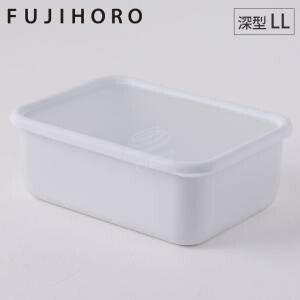 富士ホーロー KE-DLL.LW konte(コンテ) 深型角容器LL リリーホワイト [キャンセル・変更・返品不可]