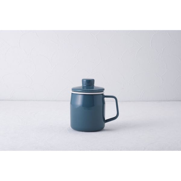 富士ホーロー フィルト ミニ ホーローオイルポット 0.35L スモークブルー OP-0.35L.SB [キャンセル・変..