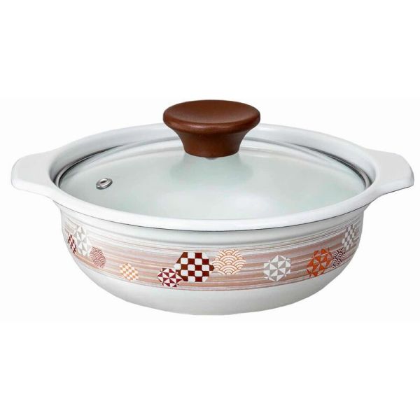 高木金属 HA-HT18 ホーローあじわい鍋 花鼓18cm [キャンセル・変更・返品不可]