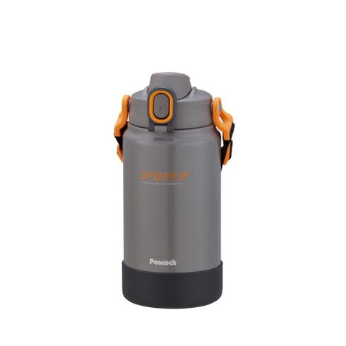 [ピーコック魔法瓶] ワンタッチ ストレートドリンクタイプ 1.5L サンダーグレー(H) AJK-R150 [キャンセル・変更・返品不可]