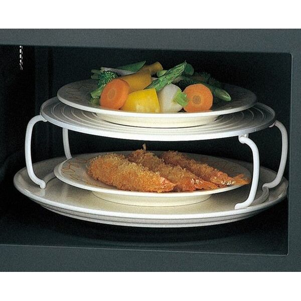 [石丸合成樹脂] 一積二調 電子レンジ専用2段重ね棚 [キャンセル・変更・返品不可]