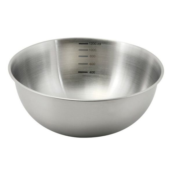 [パール金属] ベーシスライン ステンレス製 目盛付ボウル 18cm HC-436 [キャンセル・変更・返品不可]