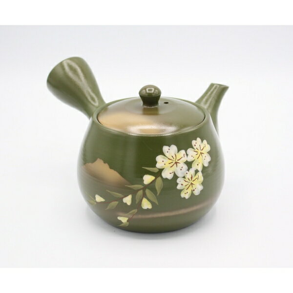 常滑焼 緑泥黄桜 急須 日本製 made in Japan [キャンセル・変更・返品不可]