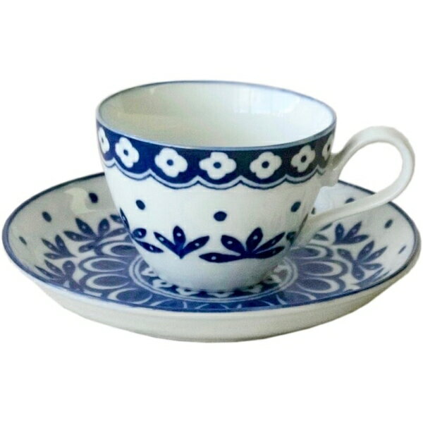 ポタリーフィールド リーフドット コーヒー碗皿セット 日本製made in Japan [キャンセル・変更・返品不可]