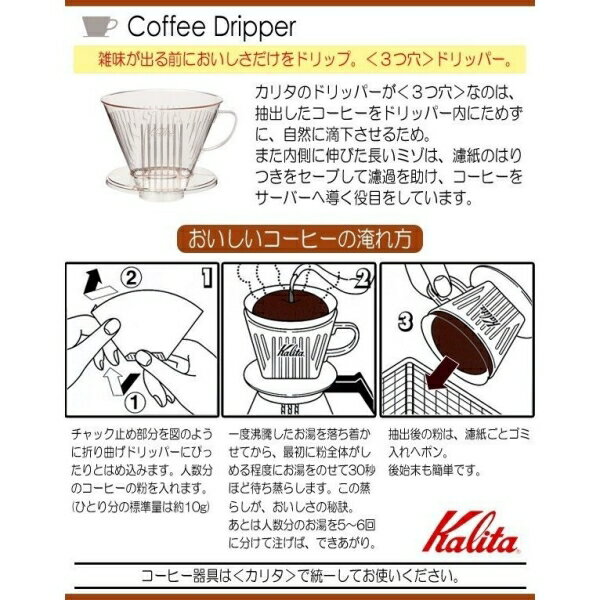 カリタ プラスチック製コーヒードリッパー 10...の紹介画像2