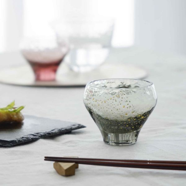 江戸硝子 八千代窯 杯(利休鼠 りきゅうねず)日本製 made in Japan [キャンセル・変更・返品不可] 2