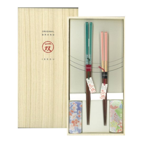 一双 桐箱入 箸置付 夫婦箸 ほのか 日本製 made in Japan 箸ギフト キャンセル 変更 返品不可