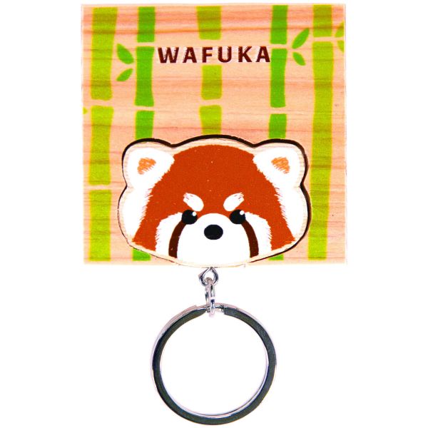 ヒノキのマグネットキーホルダー レッサーパンダ