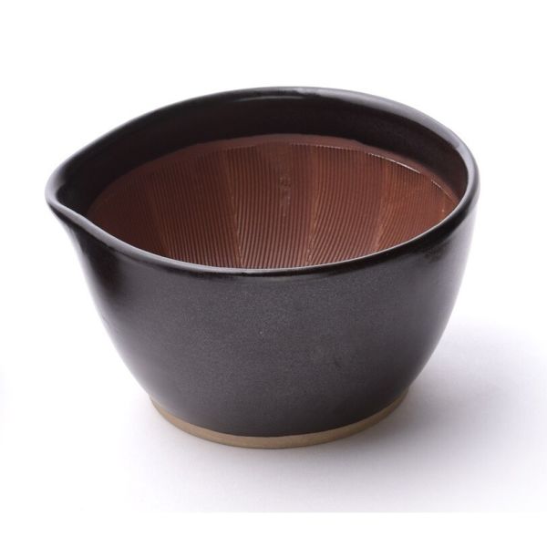 もとしげ すり鉢 黒マット (中)