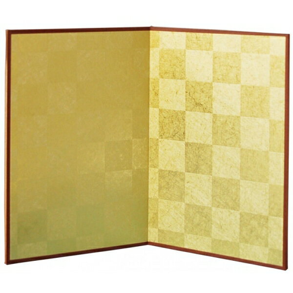 二曲屏風 金市松 縦版 19.0x26.0cm [キャンセル・変更・返品不可]