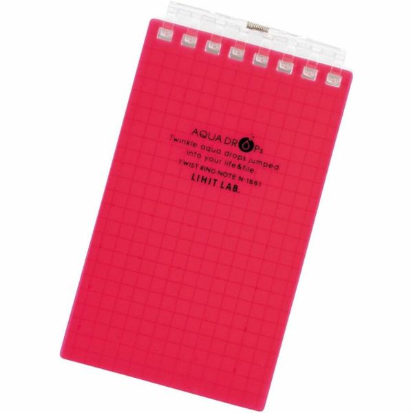 [リヒトラブ] AQUA DROPs ツイストノート(メモサイズ) 赤 N-1661-3 [キャンセル・変更・返品不可]