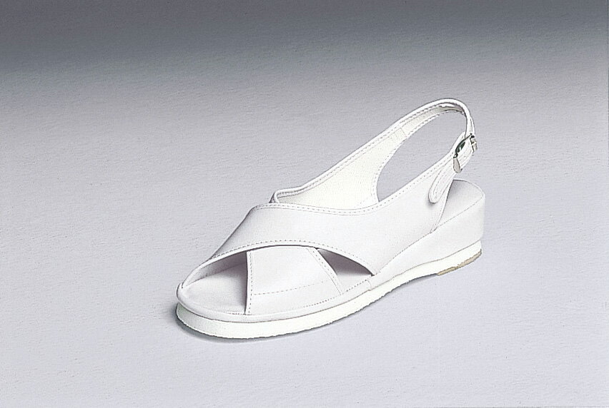 [ナガイレーベン] レザープラットサンダル (M-9) [ホワイト]