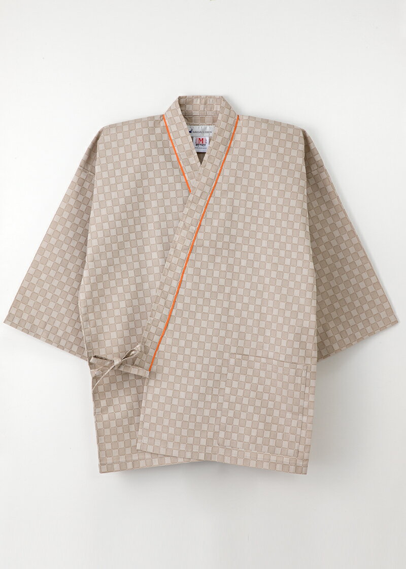 [ナガイレーベン] 患者衣じんべい型 (RG-1451) [ベージュ]