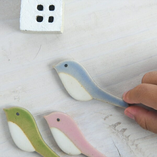 小鳥のパステルカラー箸置き ブルー [キャンセル・変更・返品不可]