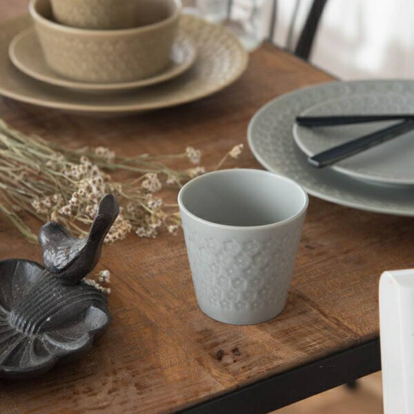 プレス・ド・フラワー 8.5cmカップ マットグレー [キャンセル・変更・返品不可]