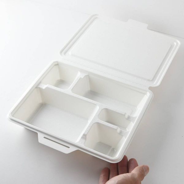 テイクアウト用紙弁当箱 ホワイト 25個入り(使い捨て容器) [キャンセル・変更・返品不可]