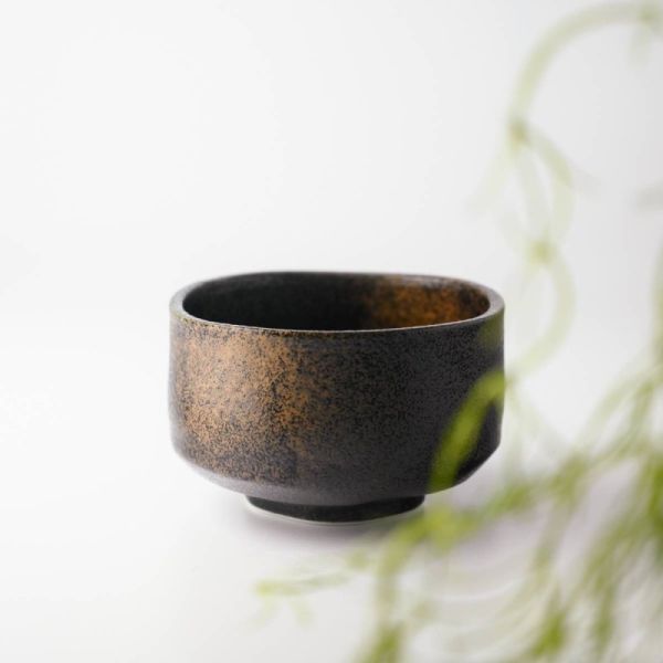 抹茶茶碗 黒砂吹き [キャンセル・変更・返品不可]