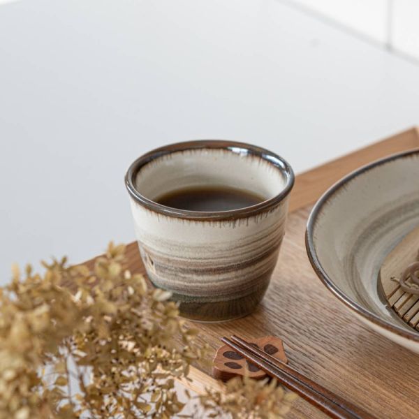 市原製陶 いえねこ そば猪口 キジトラ(茶) [キャンセル・変更・返品不可]