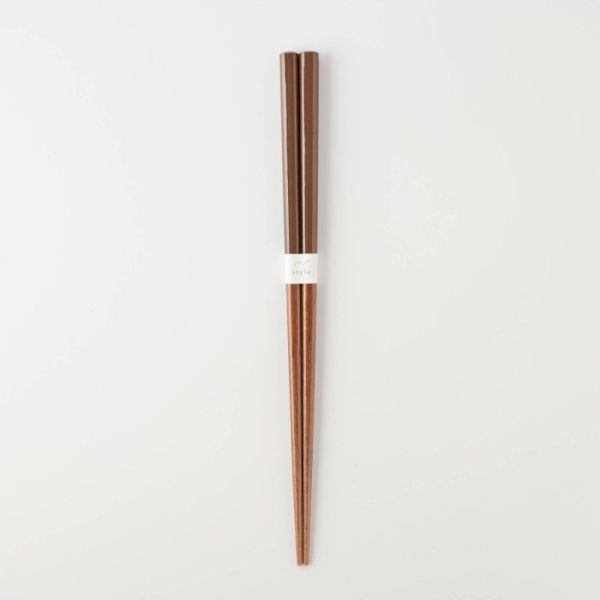 fam. カラフルお箸(22.5cm) 茶 [キャンセル・変更・返品不可]