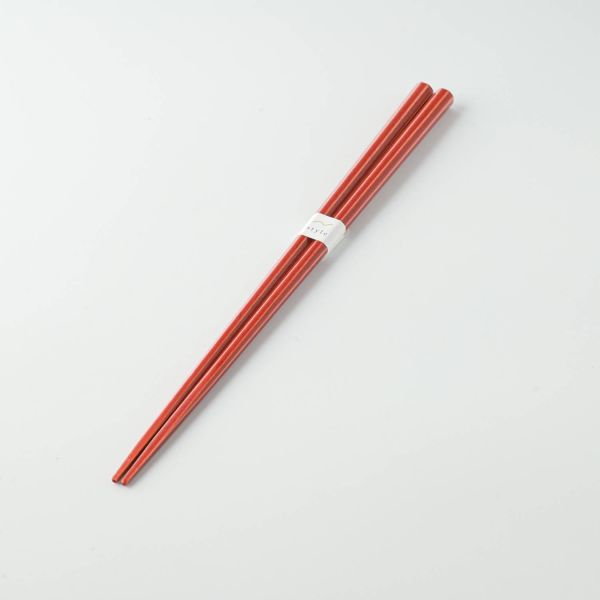 イースクエアの八角花なりカラーのお箸(22.5cm) オレンジ [抗菌・食洗]｜アングル3