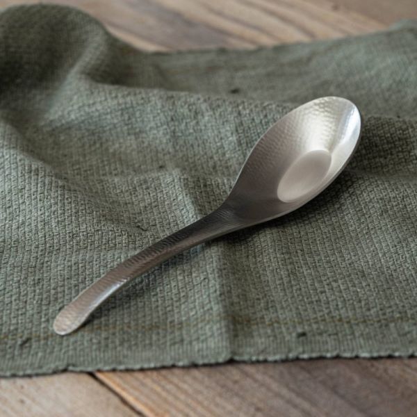 佐藤金属興業 SALUS なごみ槌目和風カトラリー 中華レンゲスプーン 特大